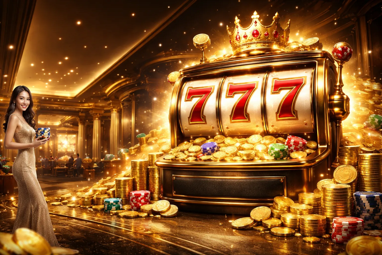 Biểu tượng đa dạng trò chơi tại Luckywin88, bao gồm cá cược thể thao, casino trực tuyến, nổ hũ, bắn cá, đá gà.